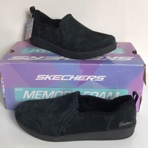 Skechers Madison Ave Plushed Suede Ruffle Shoes